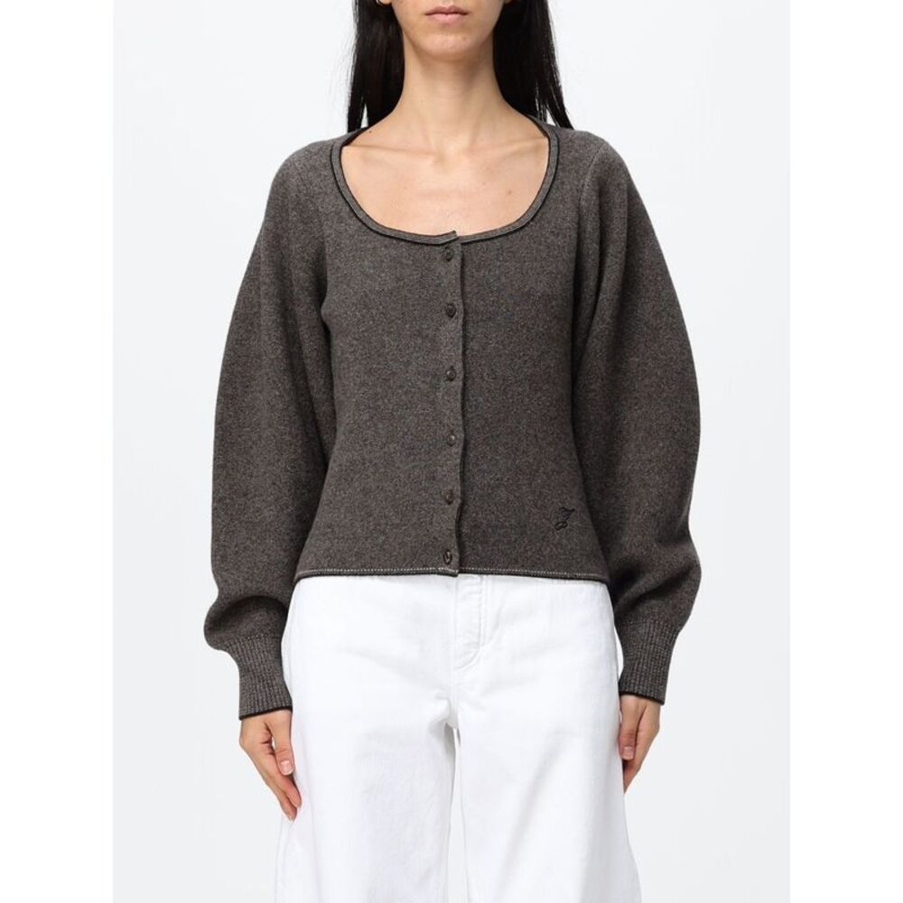 Jacquemus Women Jacquemus Slim Fit Wool And Cashmere Cardigan With Puff Sleeves
